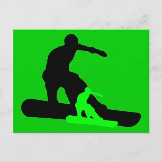 snowboard : schaduwzijde briefkaart (Voorkant)