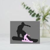 snowboard : schaduwzijde briefkaart (Staand voorkant)