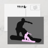 snowboard : schaduwzijde briefkaart (Voorkant / Achterkant)