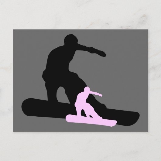 snowboard : schaduwzijde briefkaart (Voorkant)