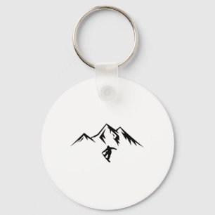 Snowboard Shirt Snow Mountain Wintersnowboarden Sleutelhanger