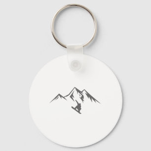 Snowboard Shirt Snow Mountain Wintersnowboarden Sleutelhanger