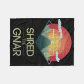 Snowboard Shred De Gnar Ski Winter Mountain Gift Fleece Deken (Voorkant (Horizontaal))