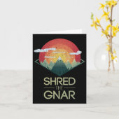 Snowboard Shred De Gnar Ski Winter Mountain Gift Kaart (Gele Bloem)