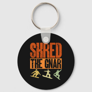 Snowboard Shred De Gnar Ski Winter Mountain Gift Sleutelhanger