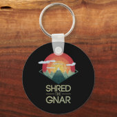 Snowboard Shred De Gnar Ski Winter Mountain Gift Sleutelhanger (Voorkant)