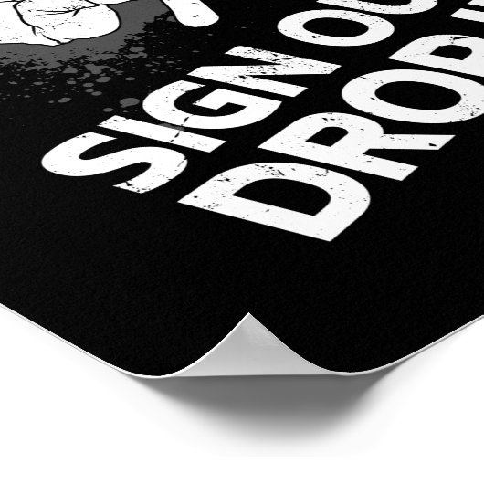 Snowboard Sign Out Drop in Poster (Hoek)