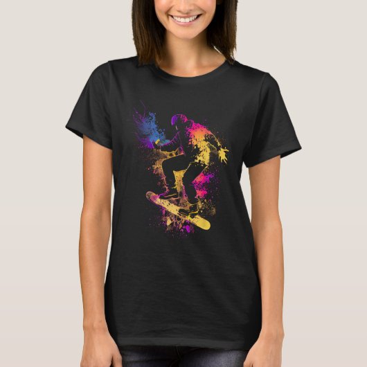 Snowboard Silhouette Gift T-shirt (Voorkant)