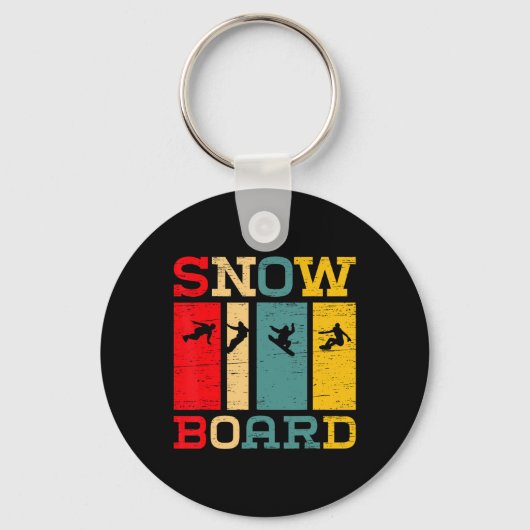 Snowboard Silhouette Style Graphic Sleutelhanger (Voorkant)