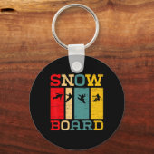 Snowboard Silhouette Style Graphic Sleutelhanger (Voorkant)