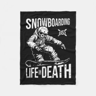Snowboard Skeleton Snowboarding - Winter Sports Sn Fleece Deken