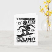 Snowboard Skeleton Wintersport - Snowboarding Sn Kaart (Gele Bloem)