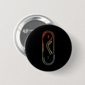 Snowboard Sketch Alpine Snowboarden Ronde Button 5,7 Cm (Voorkant /achterkant)