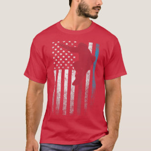 Snowboard Ski 4 juli Shirt Amerikaanse vlag Amer