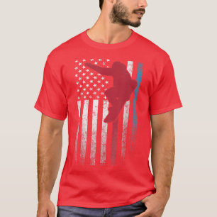 Snowboard Ski 4 juli Shirt Amerikaanse vlag Amer
