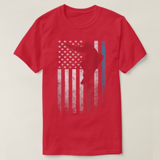 Snowboard Ski 4 juli Shirt Amerikaanse vlag Amer (Design voorkant)