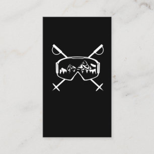 Snowboard Ski Goggles Snow Sport Mountains Visitekaartje