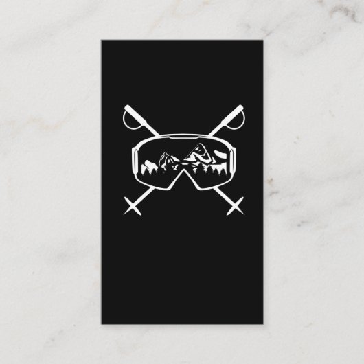 Snowboard Ski Goggles Snow Sport Mountains Visitekaartje (Voorkant)