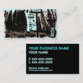 Snowboard Ski-lessen aangepaste visitekaartjes oph (Voorkant / Achterkant)