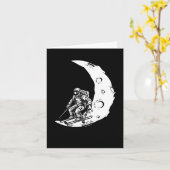 Snowboard Ski Skiën - Snowboarden Crescent Moon Kaart (Gele Bloem)