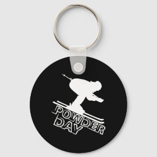 Snowboard ski wintersport poeder dag downhill ski sleutelhanger