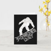 Snowboard Ski Wintersport Sneeuwpoeder Dag Kaart (Gele Bloem)