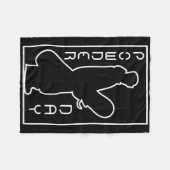 Snowboard Ski Wintersport Sneeuwpoeder Dag Logo Fleece Deken (Voorkant (Horizontaal))