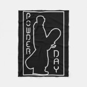 Snowboard Ski Wintersport Sneeuwpoeder Dag Logo Fleece Deken (Voorkant)