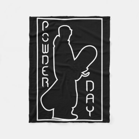 Snowboard Ski Wintersport Sneeuwpoeder Dag Logo Fleece Deken (Voorkant)