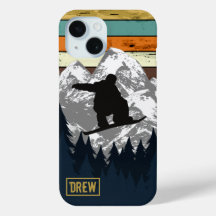 Snowboard Skiën Bergskipistes Retro Naam