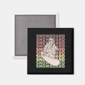Snowboard skiën Snowboarder Competitieve activitei Magneet (Voorkant / Achterkant)