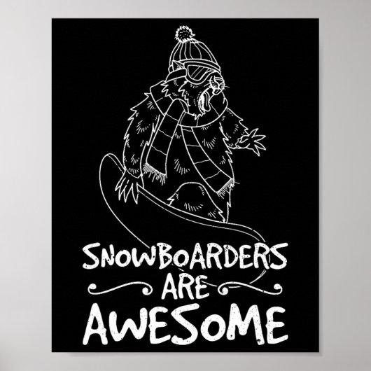 Snowboard skiën Snowboarder Competitieve activitei Poster (Voorkant)