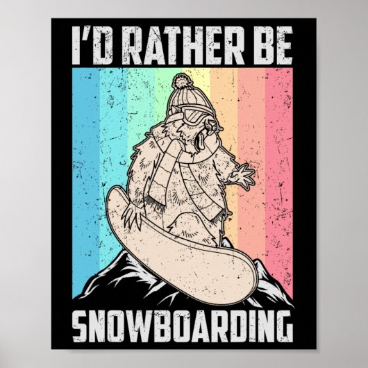 Snowboard skiën Snowboarder Competitieve activitei Poster (Voorkant)