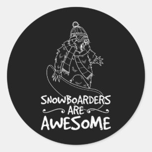 Snowboard skiën Snowboarder Competitieve activitei Ronde Sticker