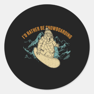 Snowboard skiën Snowboarder Competitieve activitei Ronde Sticker