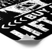 Snowboard skilift  die je niet kunt poster (Hoek)