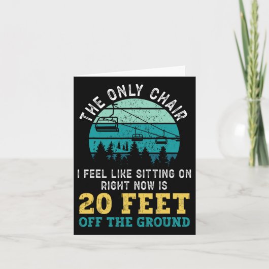 Snowboard skilift  retro de kaart (Voorkant)