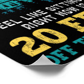 Snowboard skilift  retro de poster (Hoek)