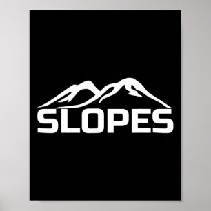 Snowboard skipistes en snowboarden poster