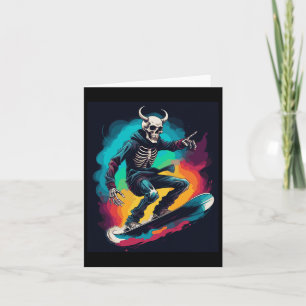 Snowboard Skull Snowboarder Sku Kaart