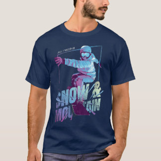 SNOWBOARD SNEEUW EN MOUNTAY T-SHIRT