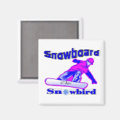 Snowboard Snowbird Magneet (Voorkant / Achterkant)