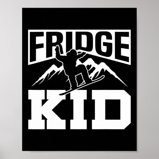 Snowboard Snowboard koelkast Kind 1 Poster (Voorkant)