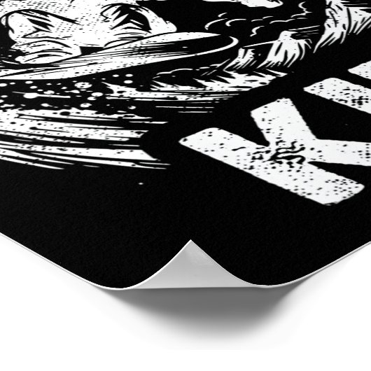 Snowboard Snowboard  Koelkast Kind Poster (Hoek)