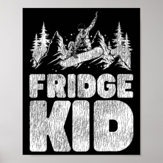 Snowboard Snowboard koelkast Kind Poster