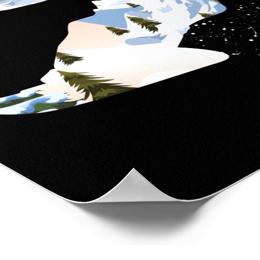 Snowboard Snowboard Mountains Poster (Hoek)