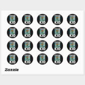 Snowboard Snowboard Retro Koelkast Kind Ronde Sticker (Vel)