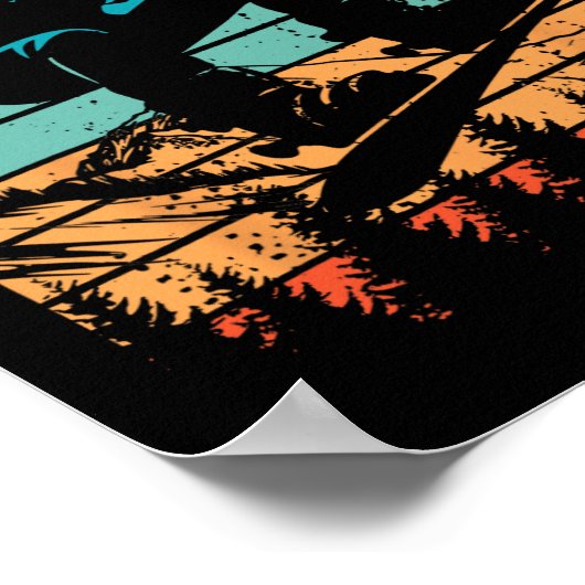 Snowboard Snowboard  Retro Mountain Poster (Hoek)