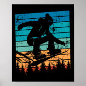 Snowboard Snowboard  Retro Mountain Poster (Voorkant)