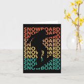 Snowboard Snowboard Retro Snowboard 1 Kaart (Gele Bloem)